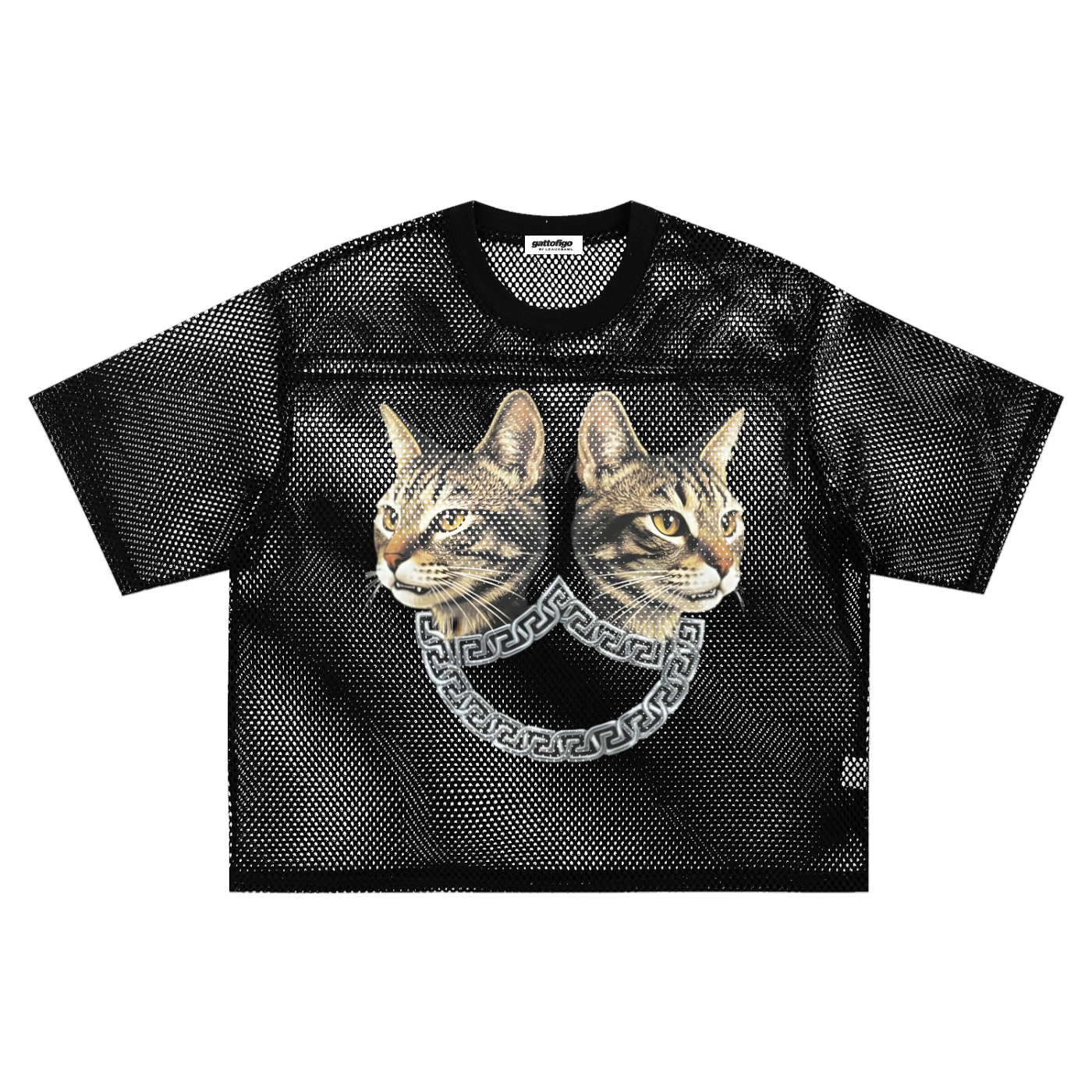GATTOFIGO By LeauxBawl: GIVENKITTY Twin Chain See Through Tee