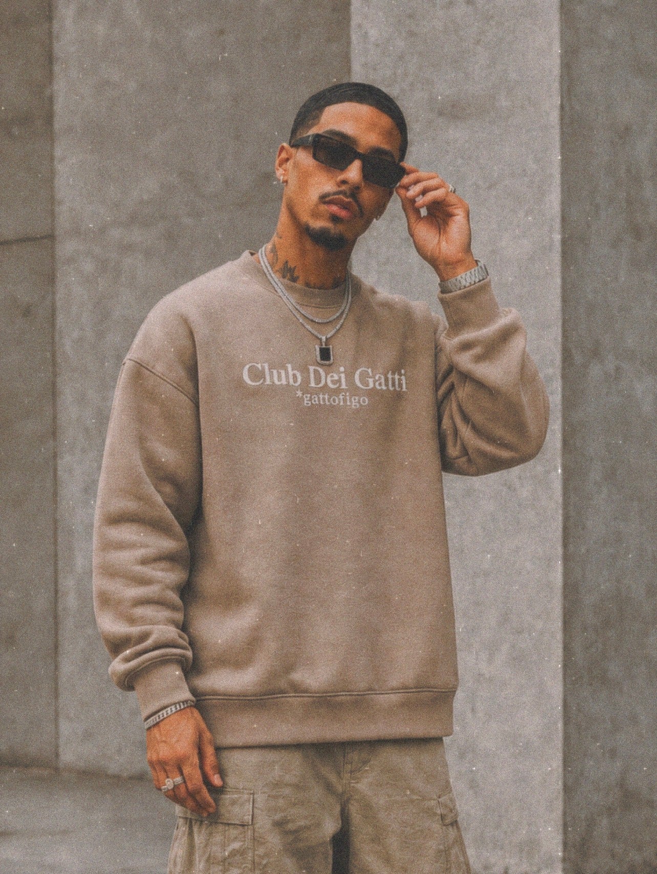 GATTOFIGO by LeauxBawl : Club Dei Gatti Embroidered Sweatshirt
