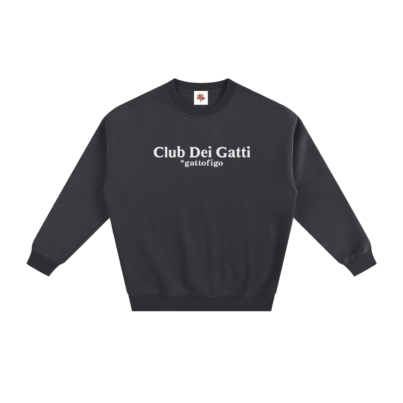 GATTOFIGO by LeauxBawl : Club Dei Gatti Embroidered Sweatshirt