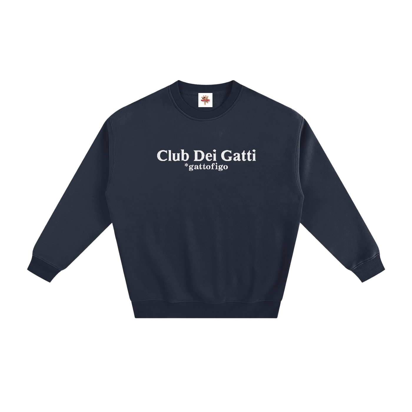 GATTOFIGO by LeauxBawl : Club Dei Gatti Embroidered Sweatshirt