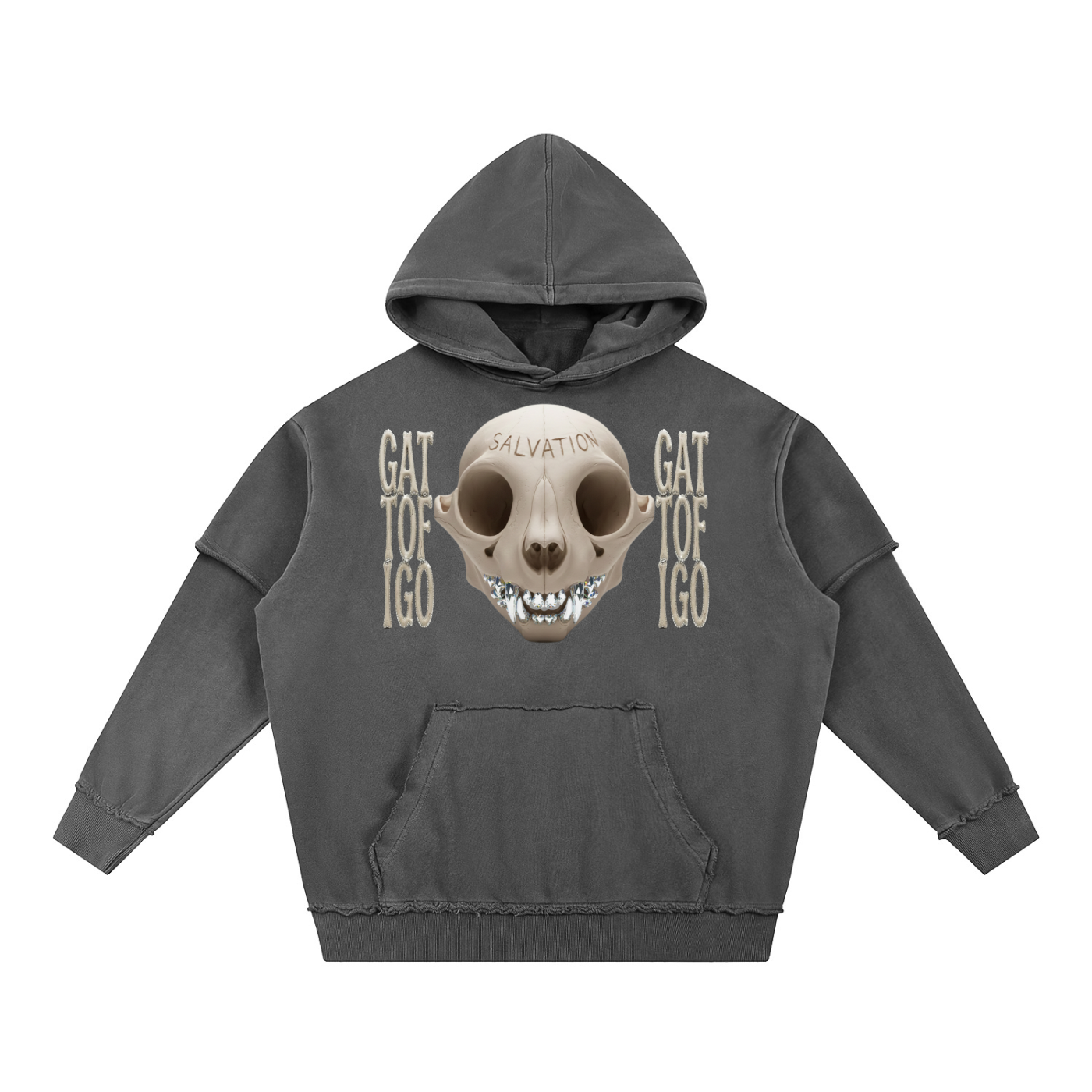 GATTOFIGO SALVATION: CATSKULL V2 BONES Hoodie