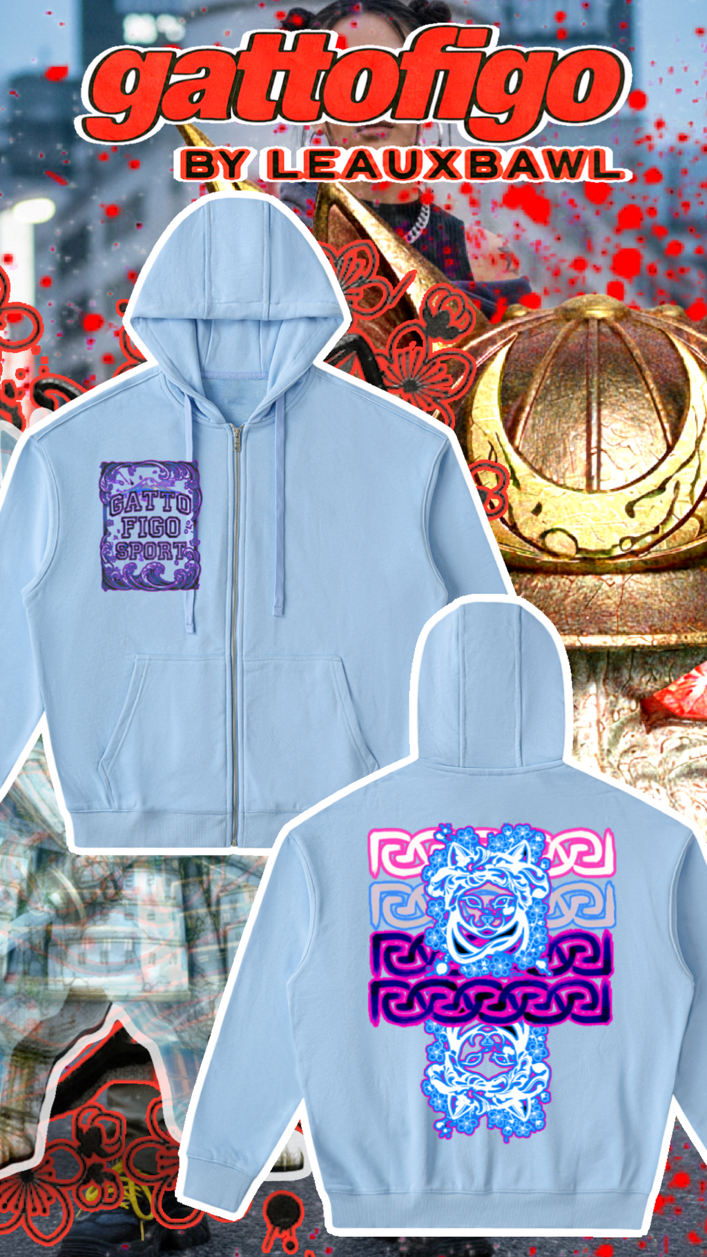 GATTOFIGO SPORT: CATIME(Cat-Uh-Meh) Surf Hoodie