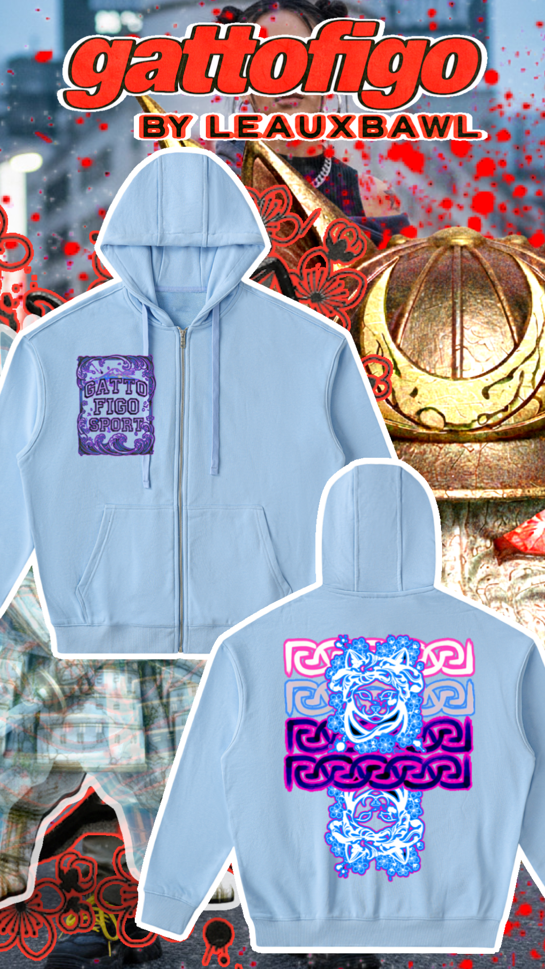GATTOFIGO SPORT: CATIME(Cat-Uh-Meh) Surf Hoodie
