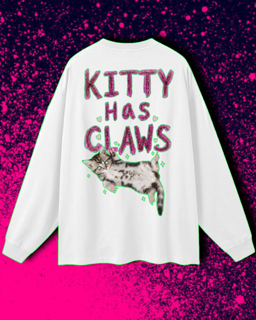 GATTOFIGO ZUCCHERO: KITTY CLAWS LS Tee