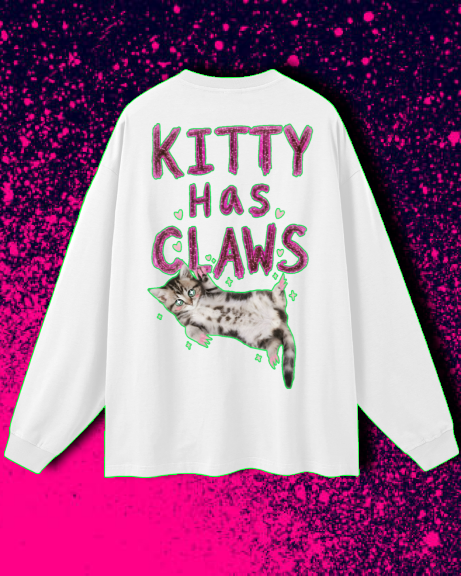 GATTOFIGO ZUCCHERO: KITTY CLAWS LS Tee