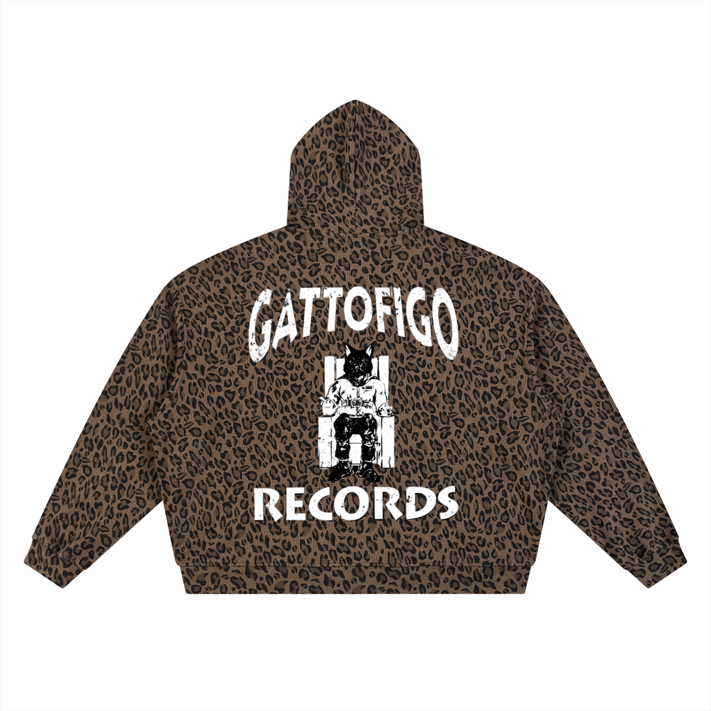 GATTOFIGO SPORT : Leopard GATTOFIGO Records Hoodie