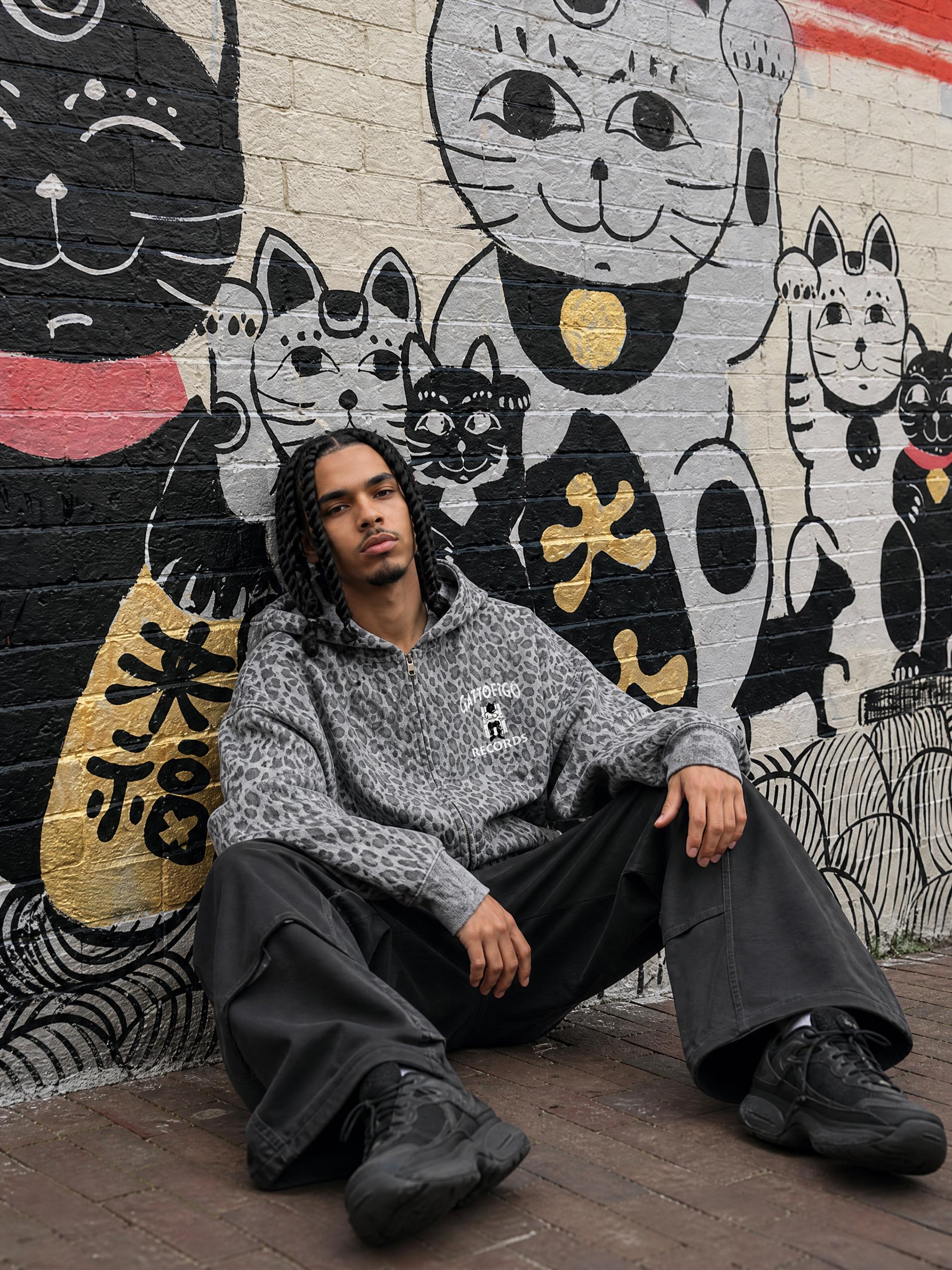 GATTOFIGO SPORT : Leopard GATTOFIGO Records Hoodie